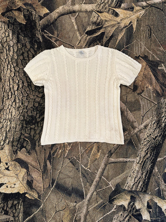 Cropped knitted shirt by gap