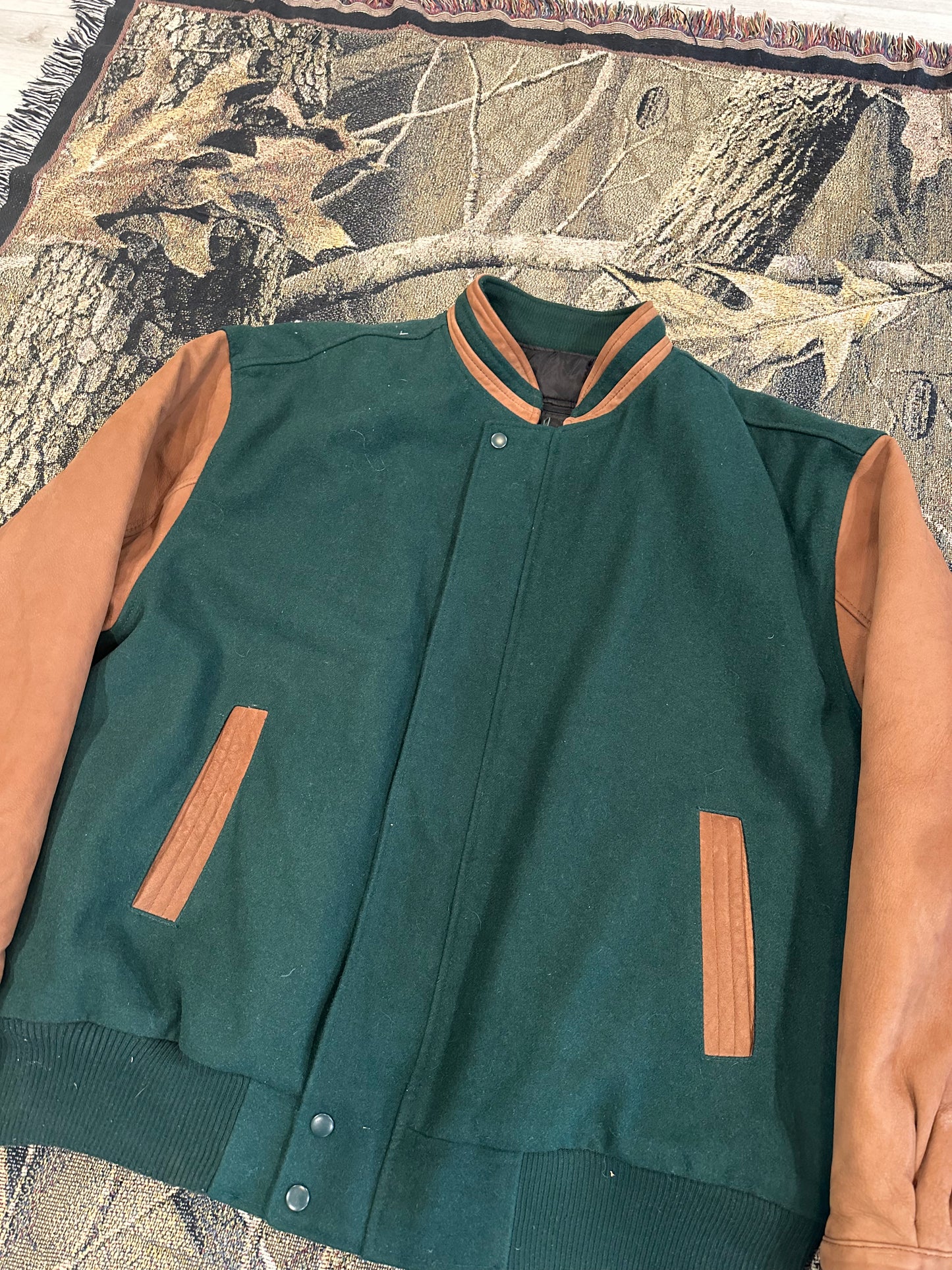 LEATHER VARSITY JACKET