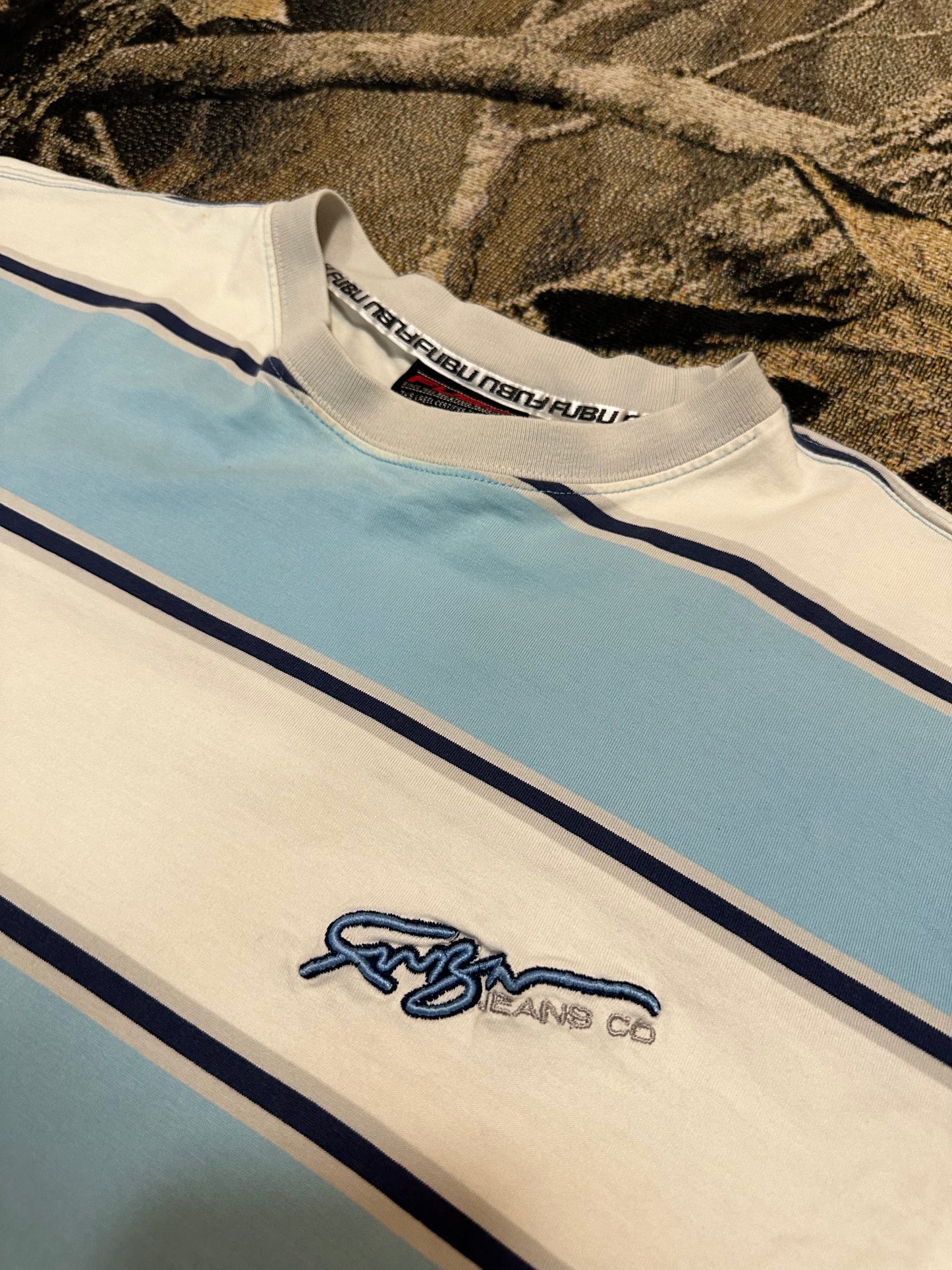 Y2k Fubu stripped shirt
