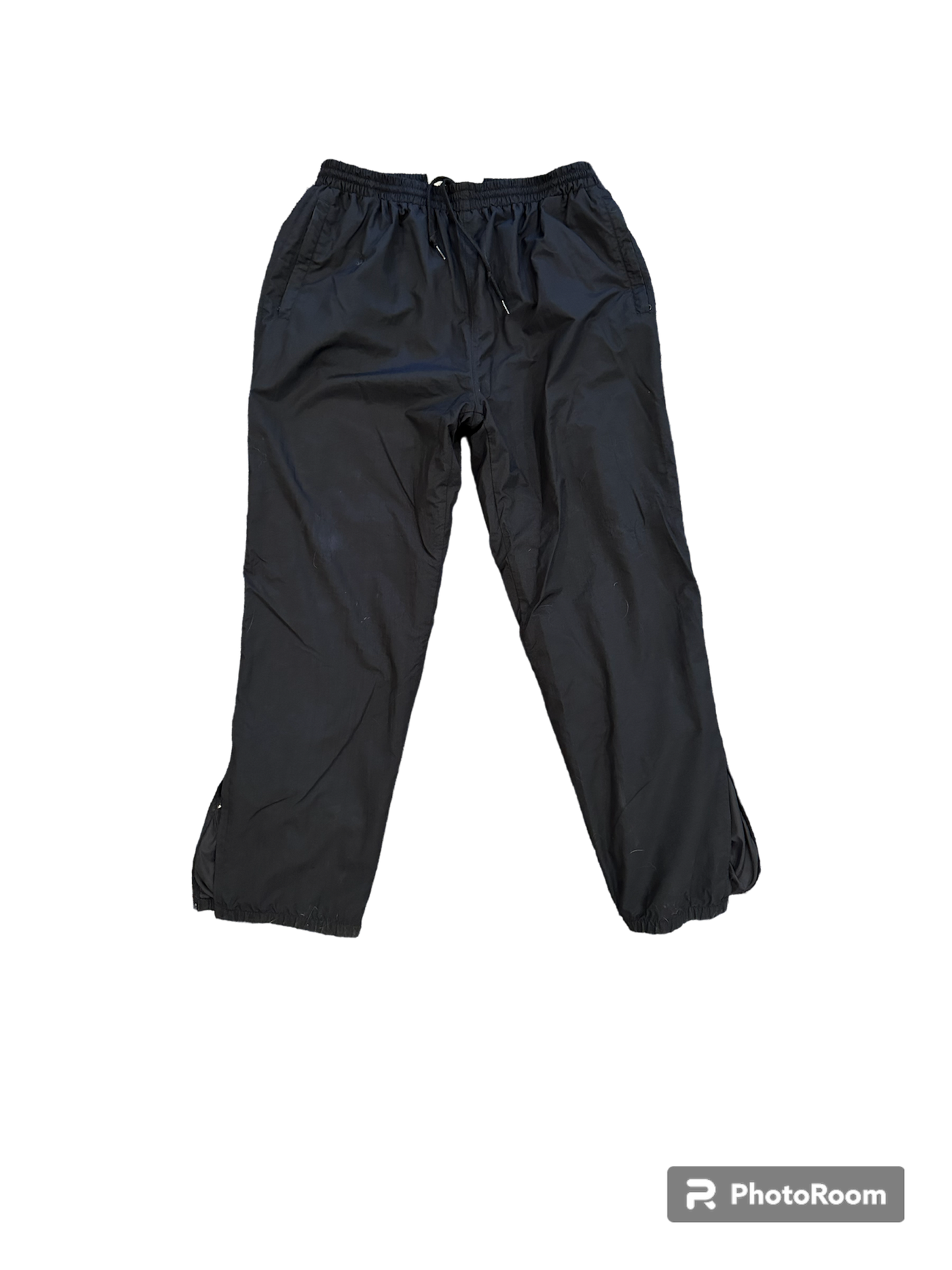 Baggy black nylon pants