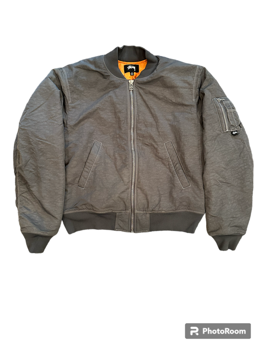 (M) Stussy dyed nylon bomber jacket
