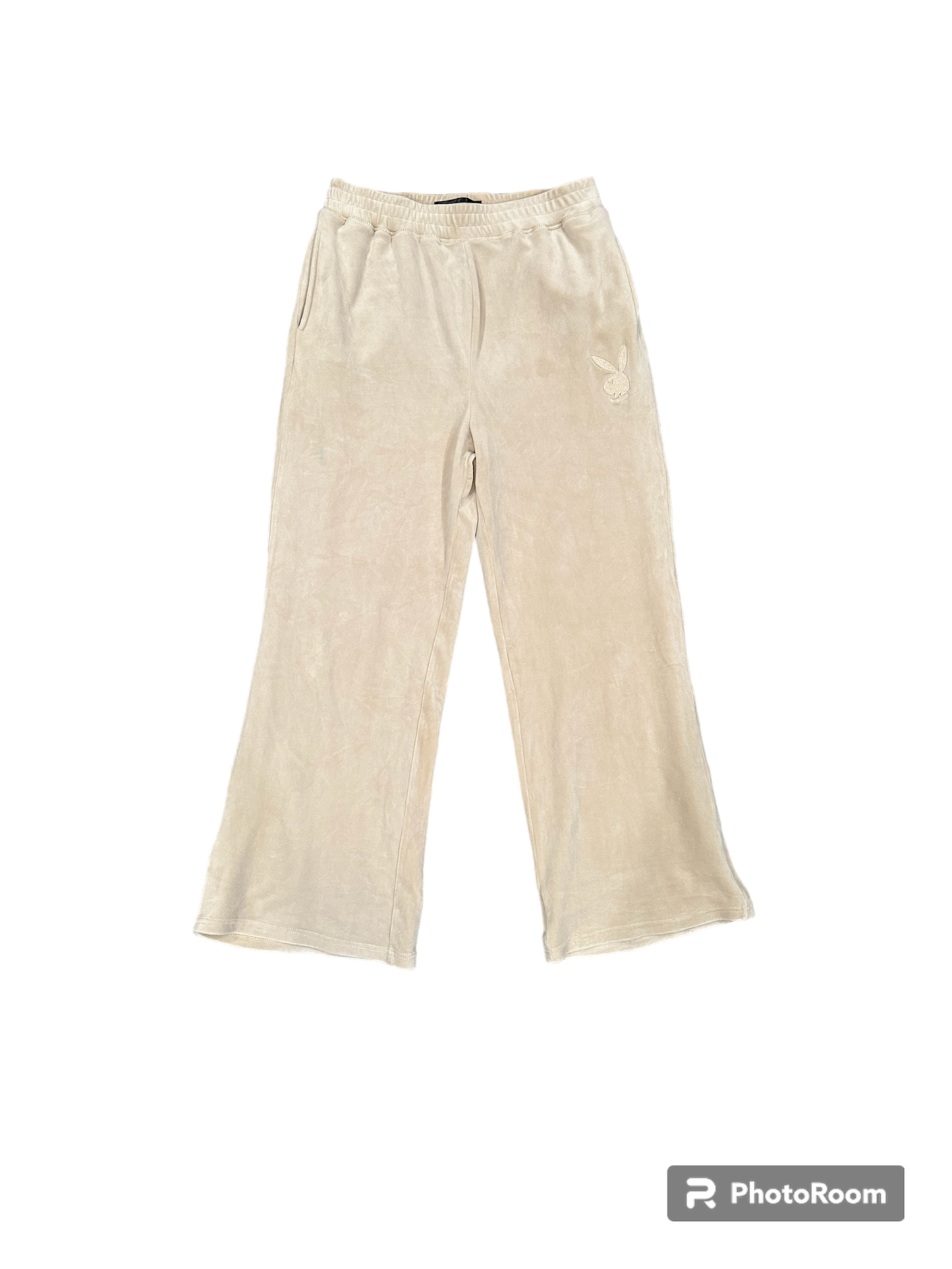Baggy playboy velour sweatpants