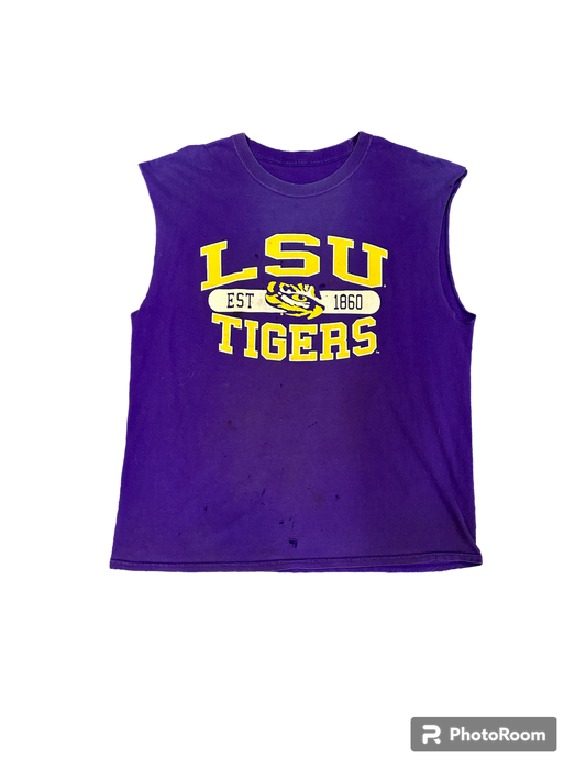 LSU tigers sleeveless cut off