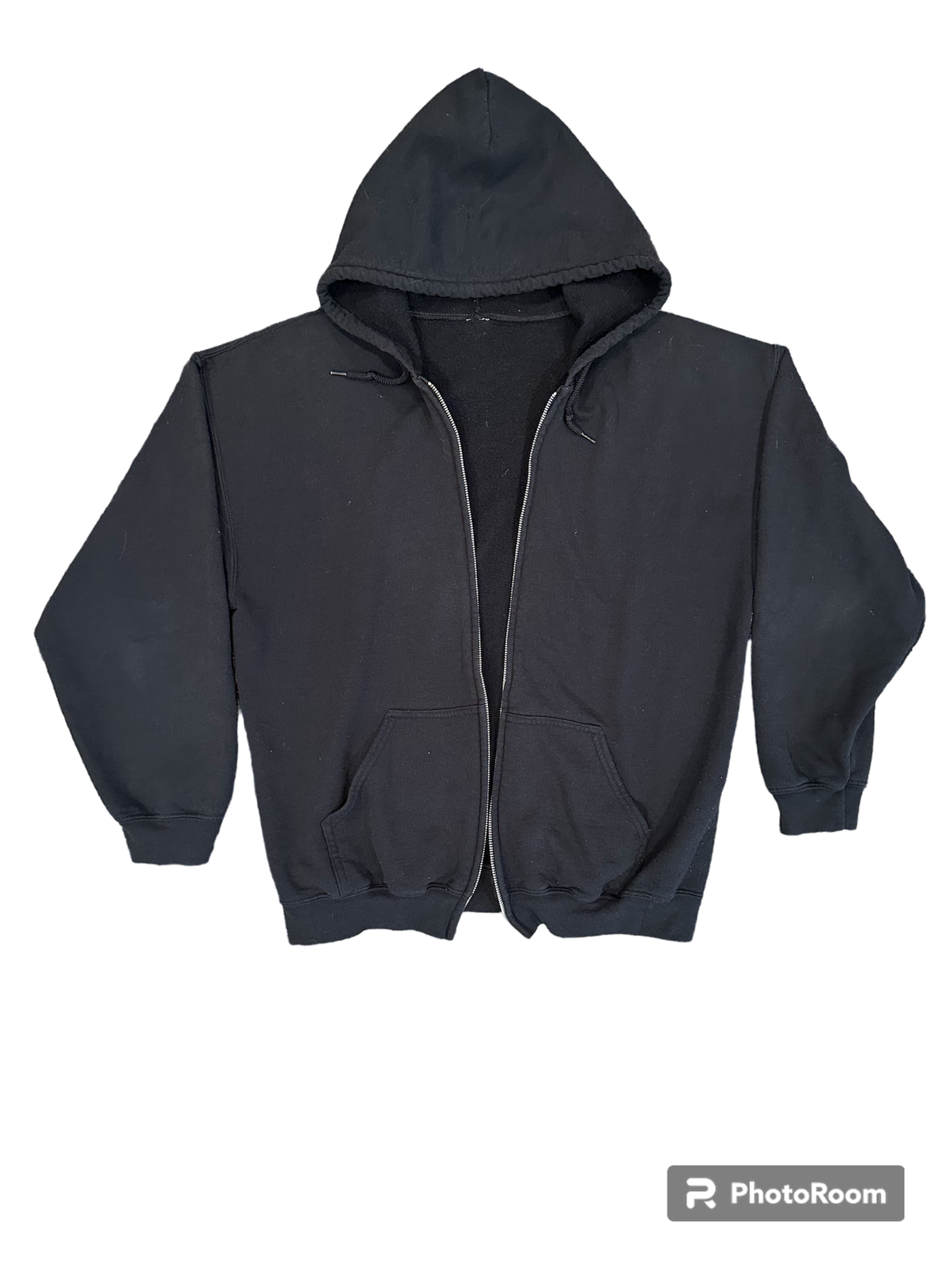 Blank black zip up hoodie