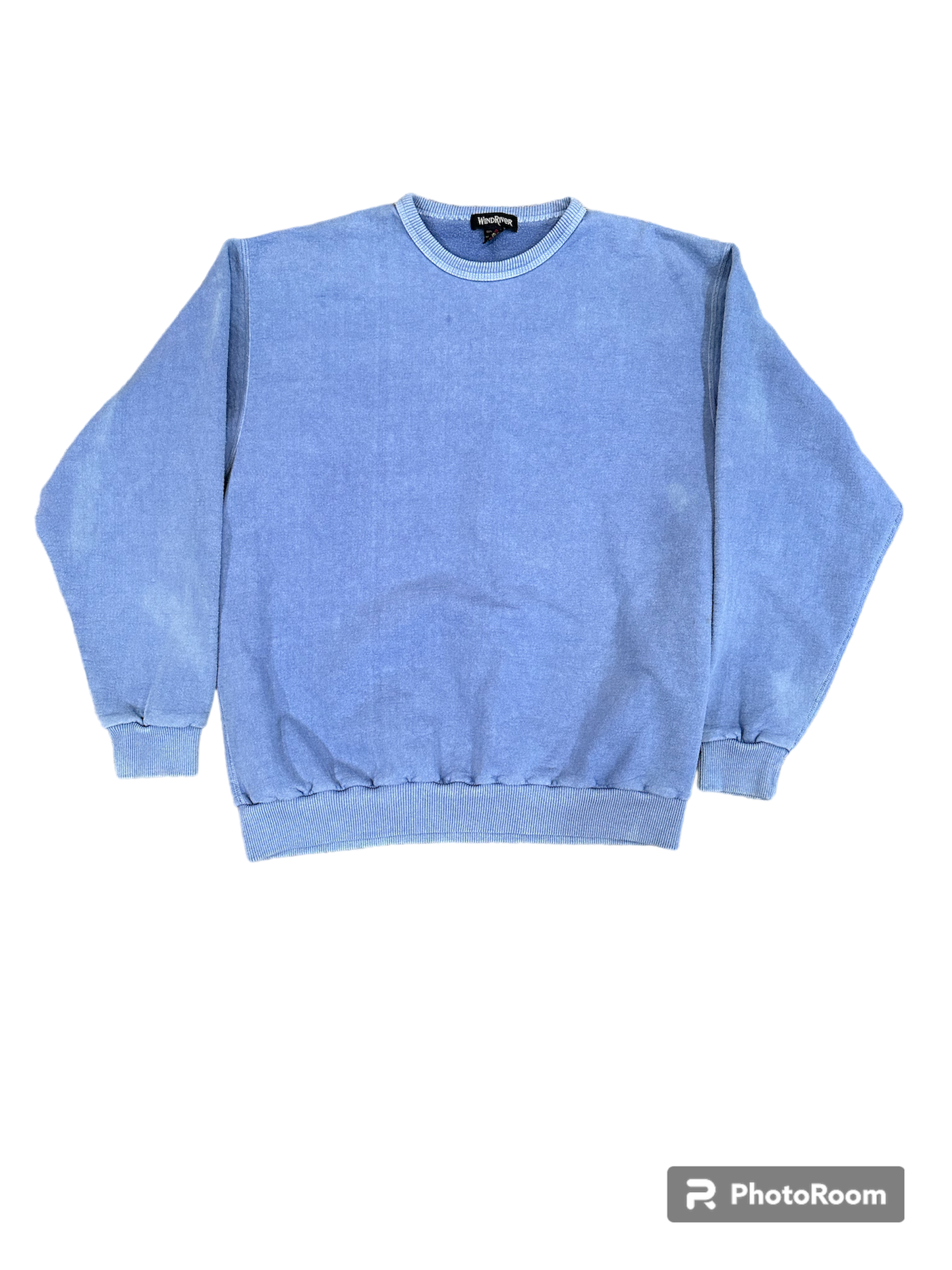 faded pastel blue sweatshirt