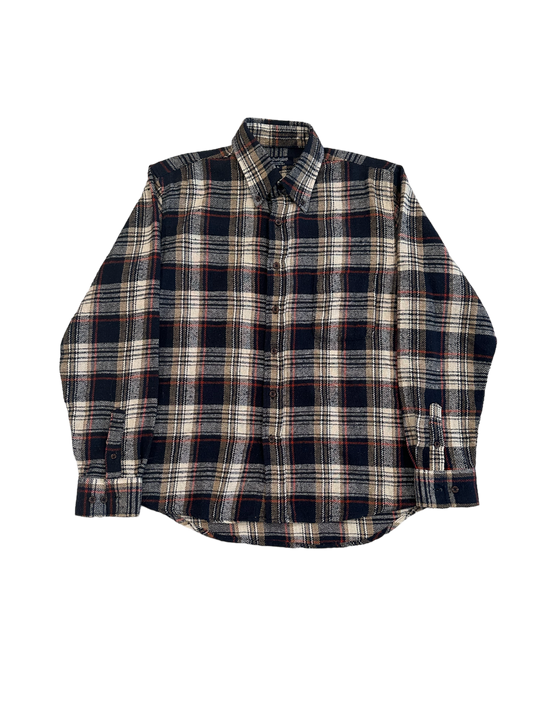 (L) Flannel button up LS shirt
