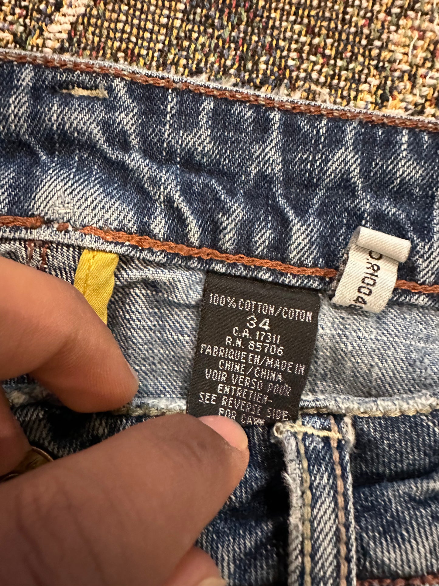 Y2k Buffalo flared light wash denim